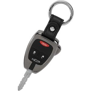 JeCar Key Fob Cover Case Aluminum Alloy Key Shell Protection Accessories Compatible with Jeep Wrangler JK JKU 2007-2018/Compass 2008-2016/Patriot 2011-2016, Gunmetal Grey