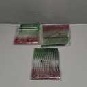 LIYH 120 Pcs Christmas Plastic Silverware - Green and Red Plastic Silverware for Xmas, Gold Cutlery Disposable for Christmas Day Holiday, Gathering