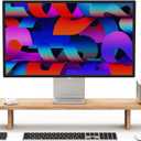 Wood Large Desk Shelf for Top of Desk, (45 x 9 Inches) Monitor Stand Riser, Monitor Riser for Desk Large
