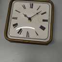 NIKKY HOME Vintage Silent Non-Ticking Table Clock, Shelf Desk Top Clock Battery Operated, Retro Home Decor for Bedroom Living Room Mantel Desktop Countertop, Gold