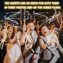 HONLYNE 58 PCS Wedding Wands with Lights,Fairy Wands, LED Silk Fairy Wand with Bells for Wedding Send Off, New Year, Raves, Concert, Birthday