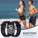 6 Pack Sport Bands for Apple Watch Band 40mm 41mm 42mm 38mm 44mm 45mm 46mm iWatch bands for Women Men,Waterproof Silicone Strap Wristband for Apple Watch Series 11 10 9 8 7 6 5 4 3 SE/Ultra 49mm 3/2nd (01-Black/Dark Grey/Blue Grey/Orange/Army Green/Navy Blue)