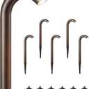 EDISHINE Bronze Low Voltage Landscape Lighting, 3W 3000K 200LM Bright LED Pathway Lights Wired, IP65 Outdoor Landscape Lighting & Accessories, CRI80 Aluminum Bent Pipe Path Light for Garden Yard