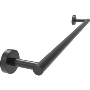 22 Inch Matte Black Towel Bar Towel Rack for Bathroom Kitchen Hand Towel Holder Dish Cloths Hanger SUS304 Stainless Steel RUSTPROOF Wall Mount Total Length 24 Inch (Matte Black)