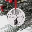 JINMURY White Round Acrylic Ornament Blanks- 3 Inch Round Disc Acrylic Circle Blanks with Hole, Perfect for DIY White Christmas Ornament, Stocking Name Tag, DIY Projects and Crafts, 25 Pack