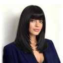 Ucubb Wig with Bangs for Women Layered Hairstyle Synthetic Heat Resistant for Daily Party Use 16 inch, 1B