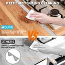 Stove Gap Covers - 2 Pack Stainless Steel Stove Gap Filler, Heat Resistant Oven Gap Filler - Length 23.4" Width 0.79", Spring Clip Design Non-Slip Stove Guard Between Stove Top & Counter - Silver, Fixed 23.4"