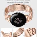 Miimall Metal Band Compatible for Google Pixel Watch 4(2025)/3 45mm 41mm Band, No Gap, Men Business Stainless Steel Adjustable Wristband Replacement Strap for Pixel Watch 4/3/2/1