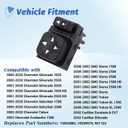 Power Mirror Switch Control Compatible with 2000 2001 2002 Chevrolet Chevy Suburban Tahoe Silverado 1500 2500 3500, GMC Yukon Sierra, Cadillac, Replaces 901124, 15045085, 19259975