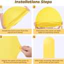 6 ft Arch Backdrop Cover Yellow - Double-Sided Spandex Arch Covers Stretchy Backdrop for Balloon Arches Birthday Party Baby Shower Banquet Wedding Photo Background