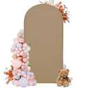 Arch Covers,Arch Backdrop Stand Fitted Cover for Wedding Birthday Party Ceremony Banquet Decoration(7.2FT,Khaki,Cover Only)