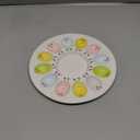 Colorful Chicks Easter Deviled Egg Plates Ceramic Deviled Eggs Platter Holder Pastel Multicolored Serving Tray for Easter Festival Party Favors