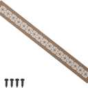 PATIKIL 20 x 2 Inch Door Air Vent Cover, Heavy Duty Aluminum Grille Ventilation Cover Louvered with Mounting Screws for Cabinet Wardrobe Door, Brown