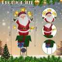 Solar Christmas Lights Outdoor Garden Stakes, 30in Metal Santa Claus Yard Signs with LED String Lights, Waterproof Christmas Decor for Xmas Lawn Pathway Patio Party Winter (Santa Claus)