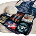 Coast Guard Blanket Soft Fuzzy Fleece Navy Coastal Anchor Blankets Decor Cozy Warm Plush Flannel Blanket Gifts for Men Women Boys Girls Home Chair Sofa Couch Bed 50"X40"