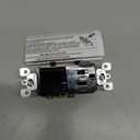 Leviton 15 Amp, 120 Volt, Decora 3-Way/AC Combination Switch, Commercial Grade, Grounding, 5645-E, Black