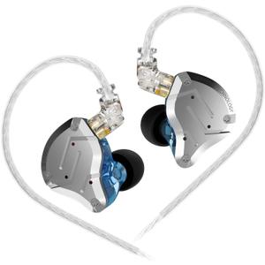 KZ ZS10 Pro in Ear Monitor Wired Headphone, KZ HiFi Earbuds in Ear Monitor Earphone with 4 Balanced Armatures and 1 Dynamic Drivers Professional IEM Headphone for Drummer Musician(Blue No Mic)