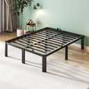 Full Size Bed Frame, 18 Inch Heavy Duty Metal Platform Bed Frame, Noise Free Steel Mattress Foundation, No Box Spring Needed, Spacious Under Bed Space