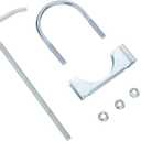 LCGP 4" Universal Exhaust Clamp with Hanger Made of Heavy-Duty Steel Clamp with Rear Muffler Hanger Exhaust Pipe 2PCS