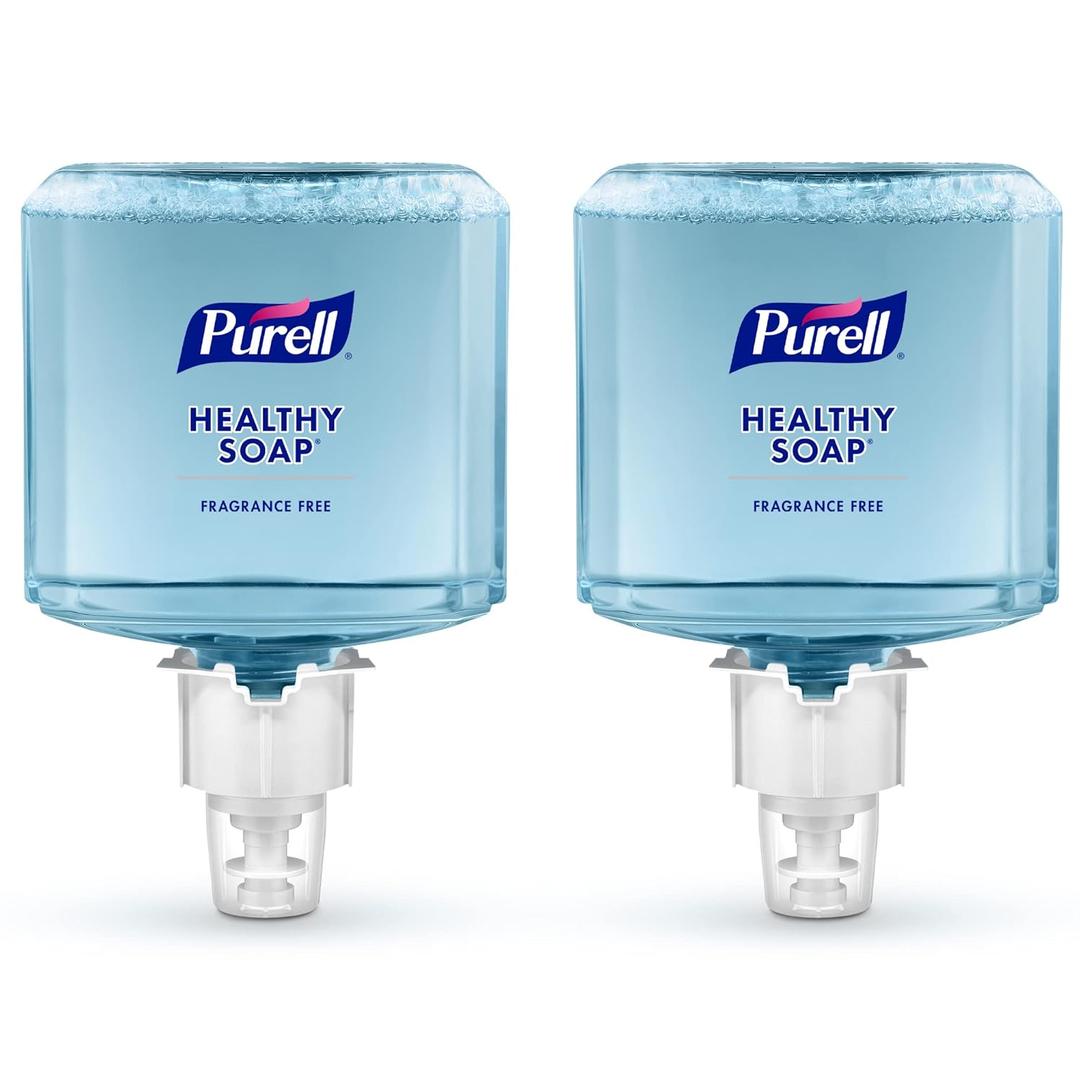 PURELL Brand HEALTHY SOAP Gentle & Free Foam, Fragrance Free, 1200 mL Hand Soap Refill for PURELL ES4 Manual Soap Dispenser (Pack of 2) - 5072-02 - Manufactured by GOJO, Inc.