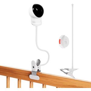 Eufycam Baby Monitor Mount Compatible with Eufy Spaceview/Pro/S, 15.7" Flexible Clip Clamp Mount Adjustable Gooseneck No-Drill Portable Holder for Crib-Adjacent & Travel Use