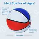Botabee Red, White and Blue Mini Basketball Set Basketball Arcade Games - Size 3, 7 Junior Basketballs Suitable for Indoors, Outdoors and Arcade Basket Ball - 3 Pack