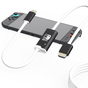 Switch 2 Dock, (Plug-and-Play) USB C to HDMI Cable 4K@60Hz for Nintendo Switch 2/OLED/1, Portable Travel TV Base Adapter Travel NS2 Docking Station Cord Compatible with Nintendo 2