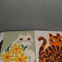 3Pcs Boho Cats Canvas Wall Decor Framed 16x24 Inches