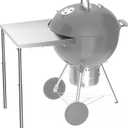 Stanbroil Stainless Steel Work Table Fits All Weber 18", 22" Charcoal Kettle Grills and Other Similar Size Charcoal Kettle Grills -Patent Pending