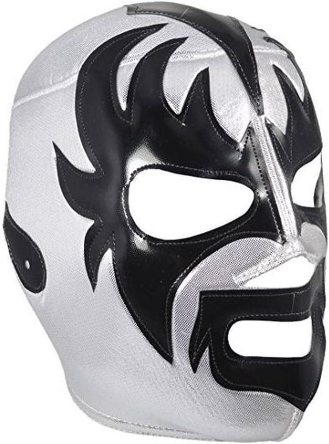 Del Mex Lucha Libre Adult Luchador Mexican Wrestling Mask Costume (Kiss (Silver/Black))