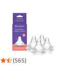 Lansinoh NaturalWave Baby Bottle Nipples, Slow Flow, Size S,1+ Month, 4 Count – 100% Soft, Durable Silicone, Made Without BPA BPS, AntiColic, Supports Baby’s Developing Mouth and Teeth