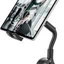 woleyi Gooseneck Tablet Bike Mount for Indoor Cycling, Gym Treadmill, Spin bike, Stationary Exercise bicycle, Peloton Handlebar, Elliptical, Stroller Clamp for iPad Pro/Air/Mini, Phone, 4.7-13" Tablet