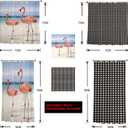 Autumn Pumpkin Shower Curtain Summer Beach Starfish Seagull Waterproof Shower Curtain with Hooks Seasonal Thanksgiving Fall Shower Curtains for Bathroom, Hotel, Stalls, Bathtubs, 72x72 Inch (Orange Blue)