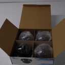 WALI Dummy Fake Security CCTV Dome Camera with Flashing Red LED Light with Security Alert Sticker Decals (SD-4), 4 Packs, Black