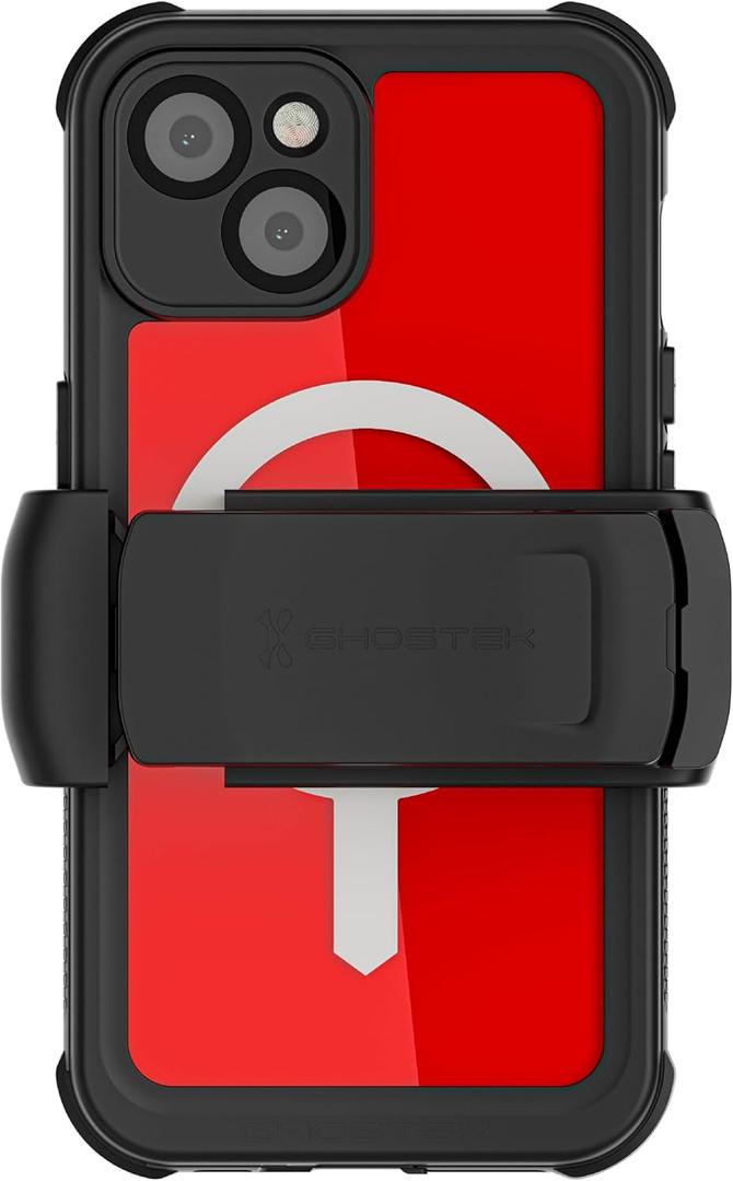 Ghostek NAUTICAL iPhone 14 Waterproof Case with Screen Protector, Belt Clip, MagSafe Magnetic Compatible Extreme Tough Heavy Duty Protection Phone Cover Designed for 2022 Apple iPhone14 (6.1") (Clear)