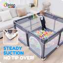 Orian Baby Playpen 50x50 Large Play Yard for Babies and Toddlers, Indoor Outdoor Playpen, Sturdy Baby Play Pen with Mesh Sides, Safe Baby Fence Play Area, Assembly Required/Not Portable, w Storage Bag