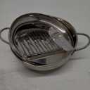 Deep Fryer Pot, 304 Stainless Steel Japanese Frying Pot with Oil Drain, Temperature Control and Lid, Tempura Deep Fryer Pot for Kitchen Stove/Induction Cooker French Fries Fryer Chicken 9.4"