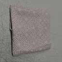 Oval Tablecloth, French Country Printed Oval Table Cloth-54x72 Inch, Fabric Washable and Waterproof Oval Table Cover for Farmhouse Kithchen Dining Decoration (White-circle)