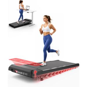 Walking Pad Treadmill with 8% Incline, Under Desk Treadmill for Home Office