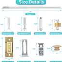 36 Inch Bifold Door Hardware Kit with Track, Closet Door Track Repair Tool Kit, Metal Track Kit for Bi-fold Door Use (36 Inch)