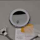 Brightown 10x Magnifying Mirror with Light, Flexible Gooseneck Make up Mirror with Lights and Magnification, Battery Operated Cordless with Suction Cups for Wall Bathroom Silver 1 Lighting