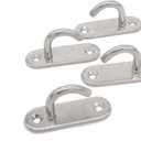 Stainless Steel Ceiling Hooks & Wall Hangers - Heavy Duty M6 Screw Mount, Rust-Proof Anchor Straps for Garage, Outdoor, Storage (4-Pack), M6 J Hook