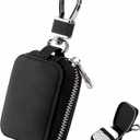 Earbud Case Headphone Storage Case Compatible with Airpods 1/2/3/Pro Wireless Earphones Carrying Pouch Small PU Leather Bag Shockproof Earpods Cover Universal Bag Travel Protection Pouche (Black)