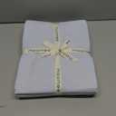 MooMee Striped Duvet Cover Set 100% Washed Cotton Linen Like Textured Breathable Durable Soft Comfy (Cornflower Blue White Pinstripes, Full 80"x90")