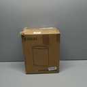 1.8 Gallons Small Stainless Steel Can with Press Type Lid, Slim Bathroom Garbage Bin, Removable Liner Dog Proof Narrow Wastebasket with Pop-Up Lid for Bedroom,Toilet (Silver)