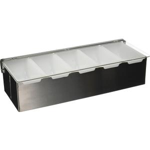 Winco Condiment Holder, 5 Compartment, S/S Base