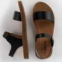 SODA Flat Faux Leather Ankle Strap and Adjustable Buckle Sandals for Women 5