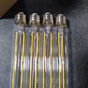 LUXRITE Vintage T9 Long LED Tube Light Bulbs 60W Equivalent, 800 Lumens, Dimmable, Edison Tubular Light Bulbs 7W, LED Filament Bulb, UL Listed, E26 (3500K (Natural White), 4 Count (Pack of 1))