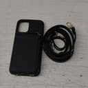 ZVE for iPhone 16 Plus Wallet Case, Zipper Crossbody Case with Credit Card Holder Zipper Wallet Case Wrist Strap for Women for iPhone 16 Plus 6.7" Black