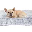 EHEYCIGA Fluffy Dog Crate Bed for Medium Dogs, Plush Faux Fur Crate Pad, Calming Anti Anxiety Medium Dog Bed, Washable Soft Warm Crate Mat with Non-Slip Bottom